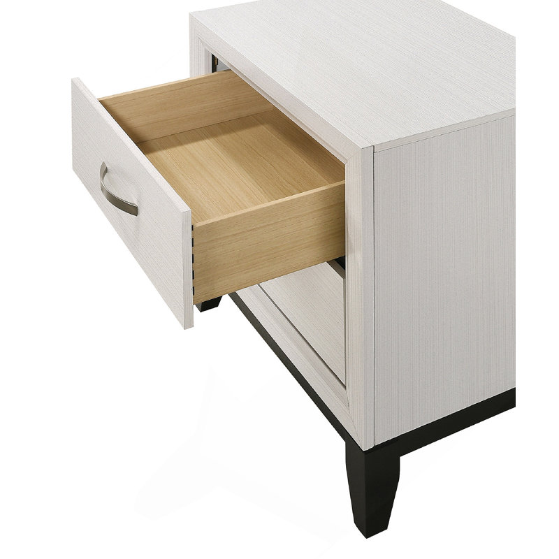 Commode à 5 tiroirs, commode en bois avec cinq tiroirs de rangement pour la chambre à coucher, Blanc