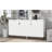 VIBE HAUS Modern TV Stand With 3 Doors And Adjustable Shelves For Living Room-286402135