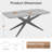 69.4" W 6-Person Rectangular Solid and Manufactured Wood Dining Table with Metal Legs-972372273