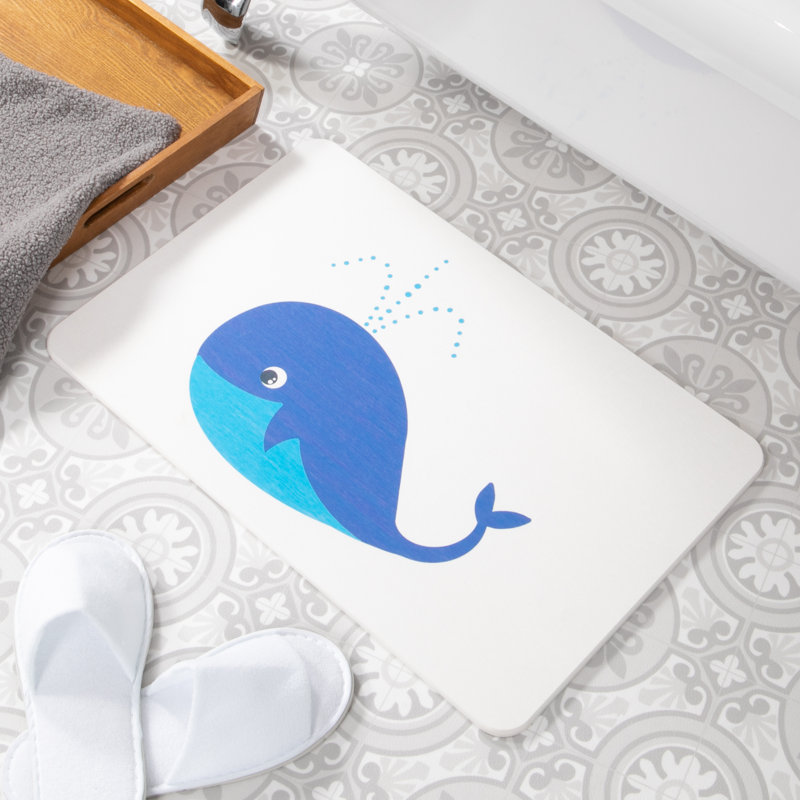 Non-Slip Bath Mat, White