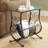 Accent Table, Side, End, Magazine, Nightstand, Narrow, Living Room, Bedroom, Metal, Black, Clear