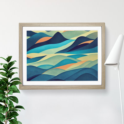 Showstopping Abstract Mountains - Framed Print