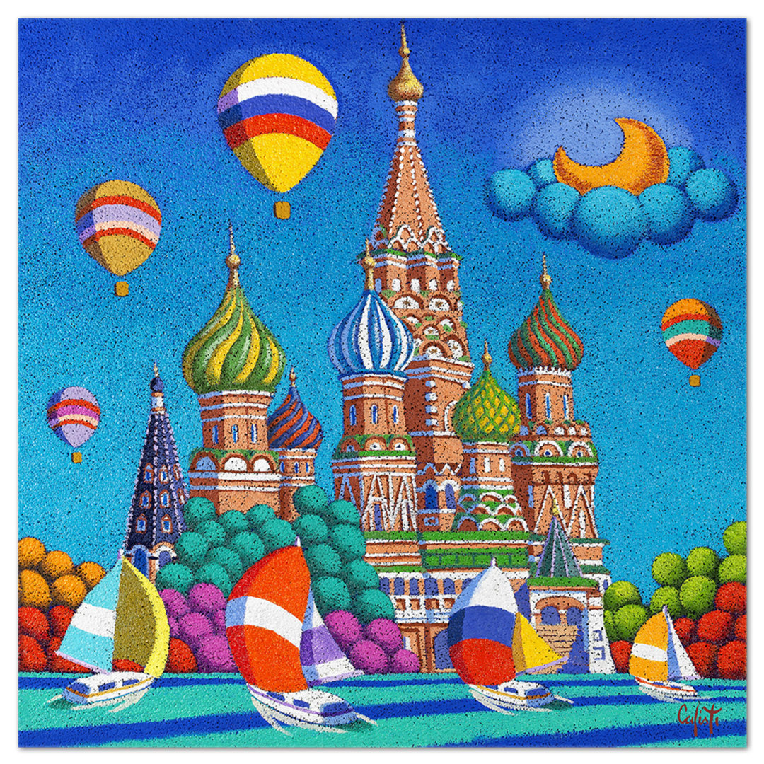 Grafikdruck Moscow, Kremlin von Stefano Calisti