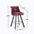 Set of 2,Back pull point design, velvet material, 360 degree rotation, back pull loop detachable design, rivet decoration, square foot wooden bar chair-1688597469