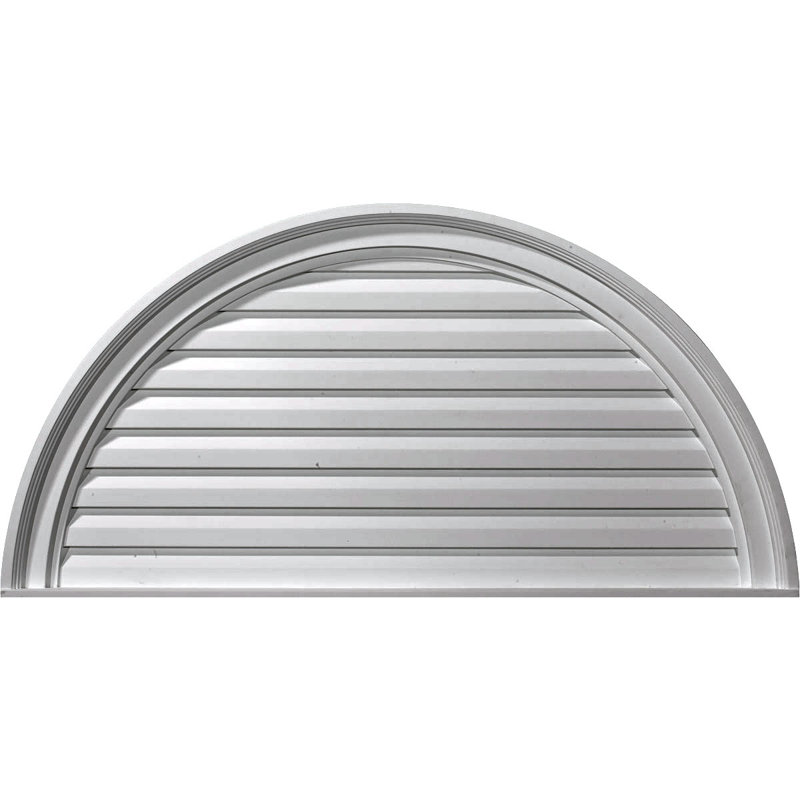 Half Round Gable Vent Louver, Non-Functional