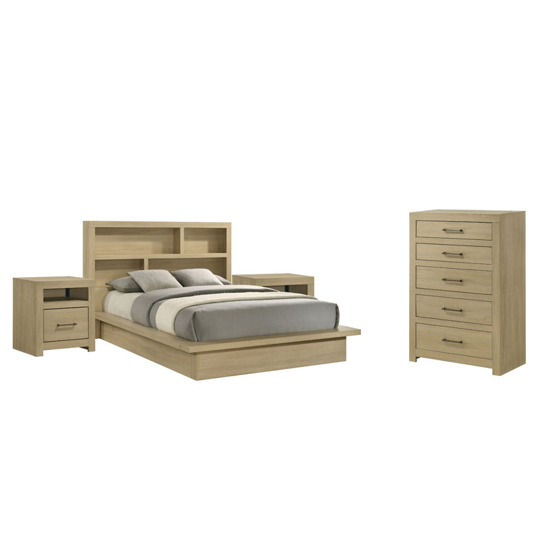 Westbrook Light Oak Queen 4-Piece Bedroom Set