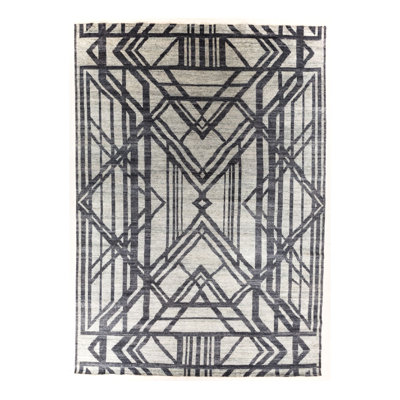 Hand Knotted Geometric Area Rug