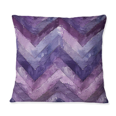 Coussin mauve Mid-Century Chevron Bliss II