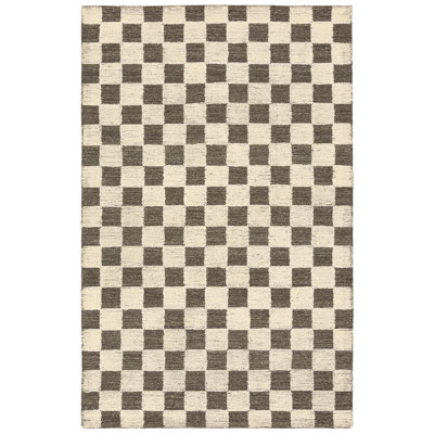 Finnigan Handtufted Wool Geometric Tan Area Rug