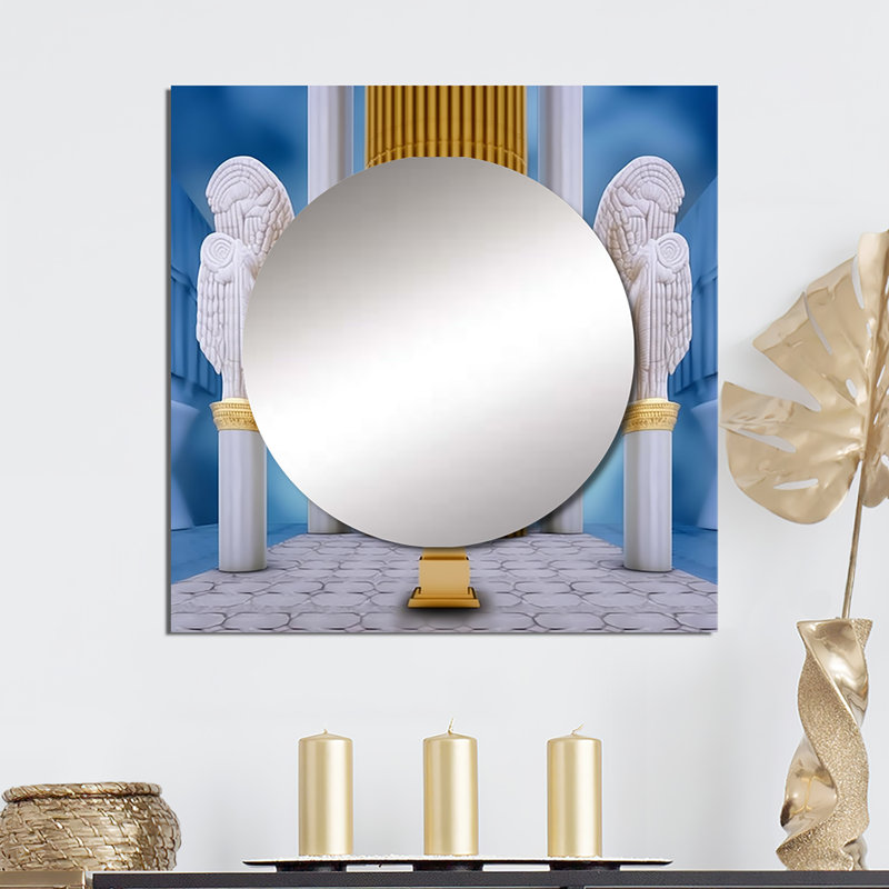 Mirlatav - Miroir géométrique moderne mural, 36 po x 36 po