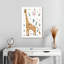 Adorable girafe scandinave sur toile-1064630669