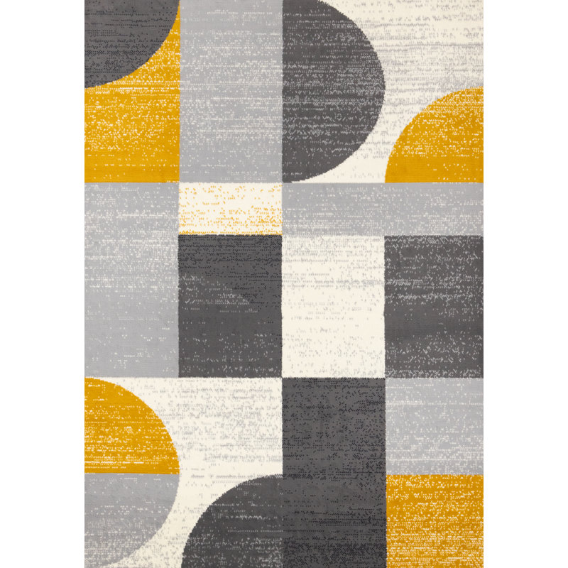 Vihana Geometric Yellow Area Rug