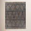 Hand Knotted Wool Chevron Area Rug-1952073107