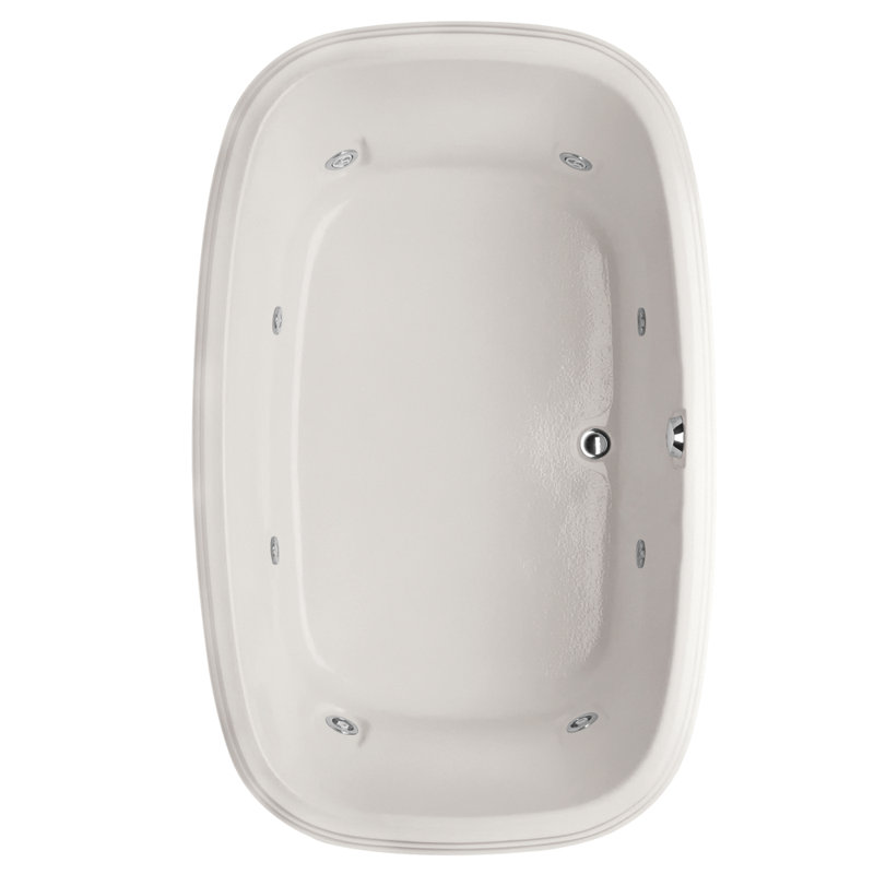 Sylvia 60'' L Bathtub, White, Polished Chrome