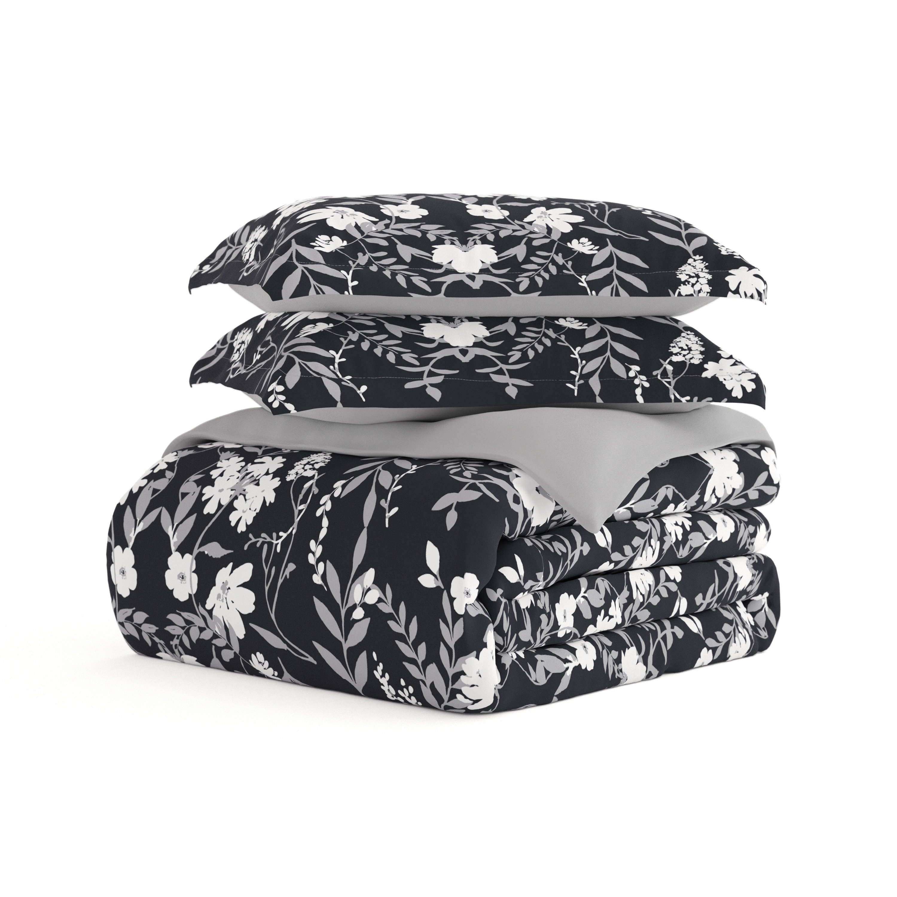 House of Hampton® Darwyn Black & White Floral Comforter Set & Reviews -  Wayfair Canada