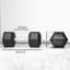 HOMCOM 2x12.5KG Rubber Hex Dumbbell Portable Hand Weights for Home Gym