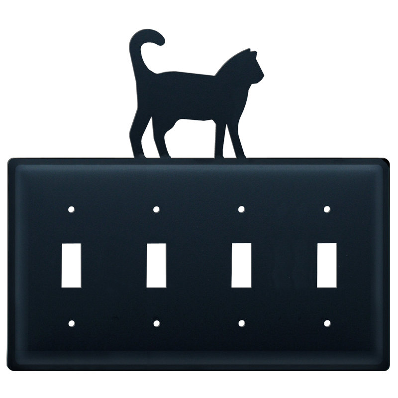 Cat 4-Gang Toggle Light Switch Wall Plate