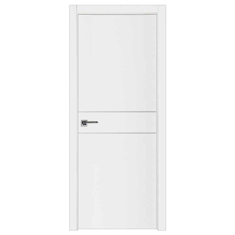 Glam G-Pro 008 Porte intérieure moderne en stratifié blanc doux pré-suspendu 18 po x 96 po, Oui, 18 po x 96 po, Blanc doux