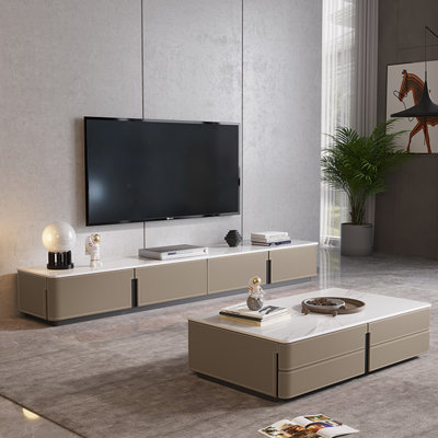 Meuble télé et table basse sur pied