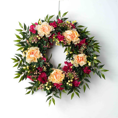 Faux Mixed Assortment Silk Wreath