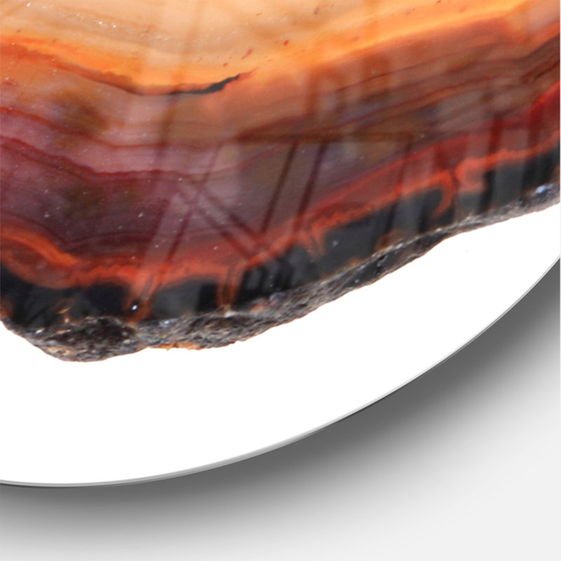 Brown agate isolated - Modern wall clock, Oversized