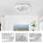 19" White Ceiling Fans With Lights,Dimmable,Ceiling Fan Flush Mount,Modern Ceiling Fans With Lights For Bedroom-373390441