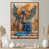 Toile avec cadre flottant brun