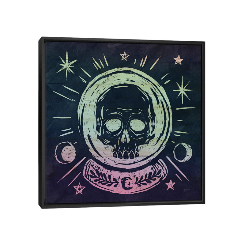 « mystical halloween bijoux iii », reproduction sur toile, H 26 po x l 26 po x P 1,5 po, Toile avec cadre noir, Pas de tapis