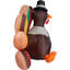 Wooden Shed Large Inflatable Turkey with Lights for Thanksgiving