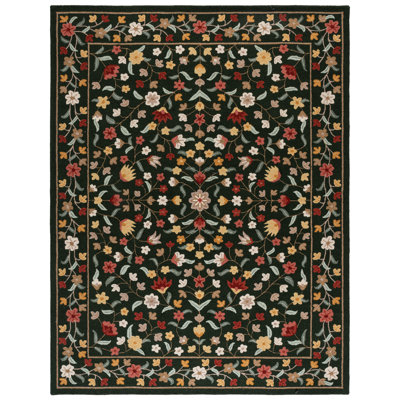 Laine touffetée à la main Chelsea Tapis d'intérieur floral en coton