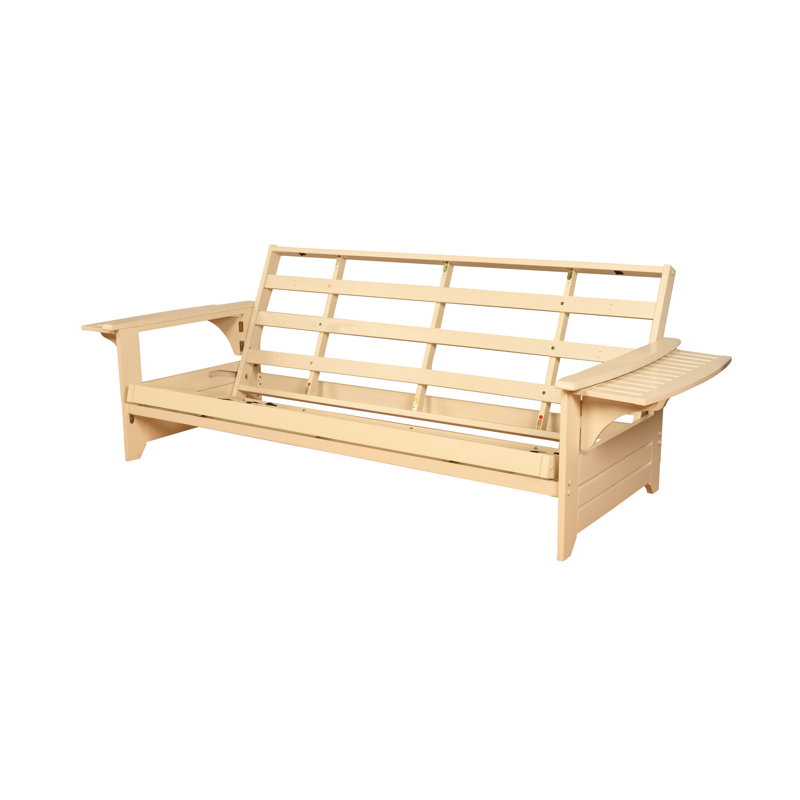 Johnte Full-size Futon Frame, Mattress Not Included   , Antique White