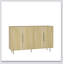 Buffet en bois moderne avec rangement, grand buffet cannelé avec tablettes réglables, crédence, console d'appoint
