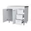 Armoire Darien, armoire double porte, trois tiroirs, quatre pieds