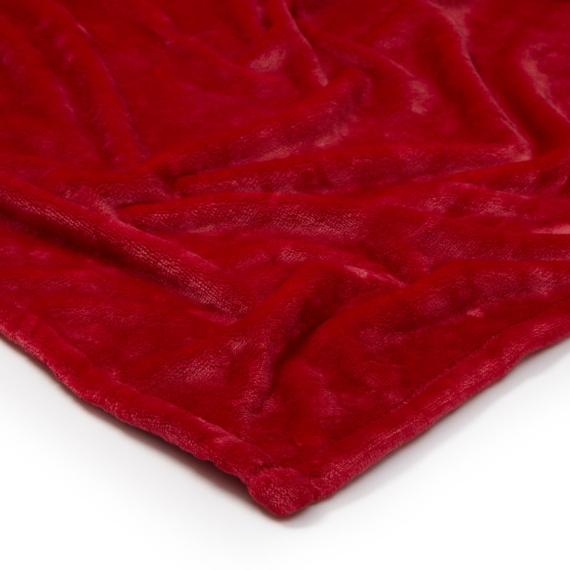 Couverture en molleton rouge brodé 50X60 Christmas, Oui