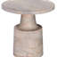 Table d'appoint ronde / d'appoint en bois massif, canapé de salon avec finition en chêne blanc, durable et élégant