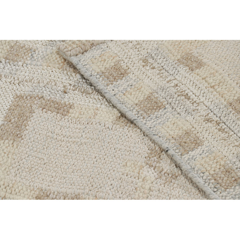 Scandinavian Wool Geometric Area Rug, Rectangle 5' x 8'