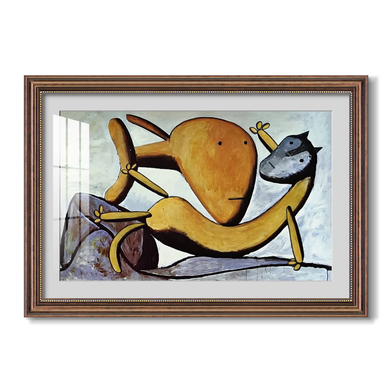 Chat et gros poisson, vers 1931 - Pablo Picasso - Estampe encadrée sur mesure, 24x34 INNER SIZE, Framed Print with Mat