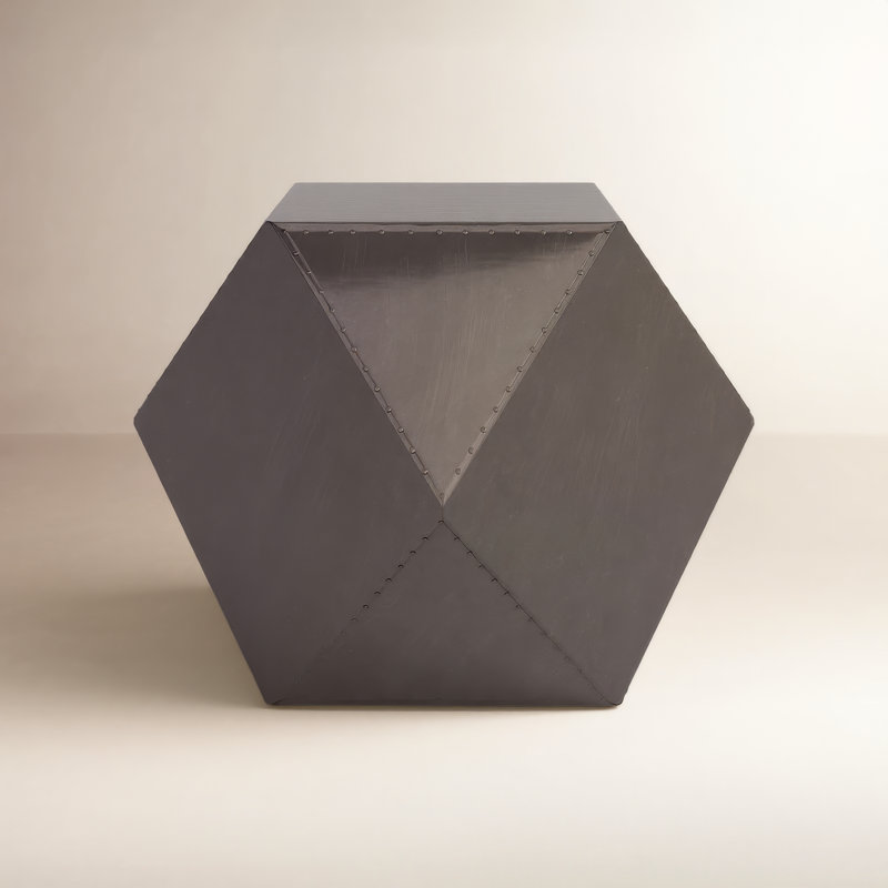 Torval End Table, 18.5" H x 26" W x 26" D, Antiqued Bronze