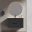Base de meuble-lavabo mural simple flottant 36 po 36 po avec façades de tiroir cannelées en gris moderne (lavabo non inclus)