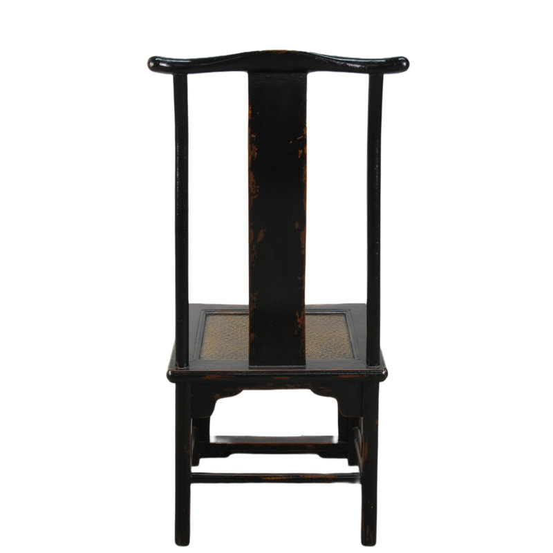 Asian Classic Solid Wood Dining Chair, Black