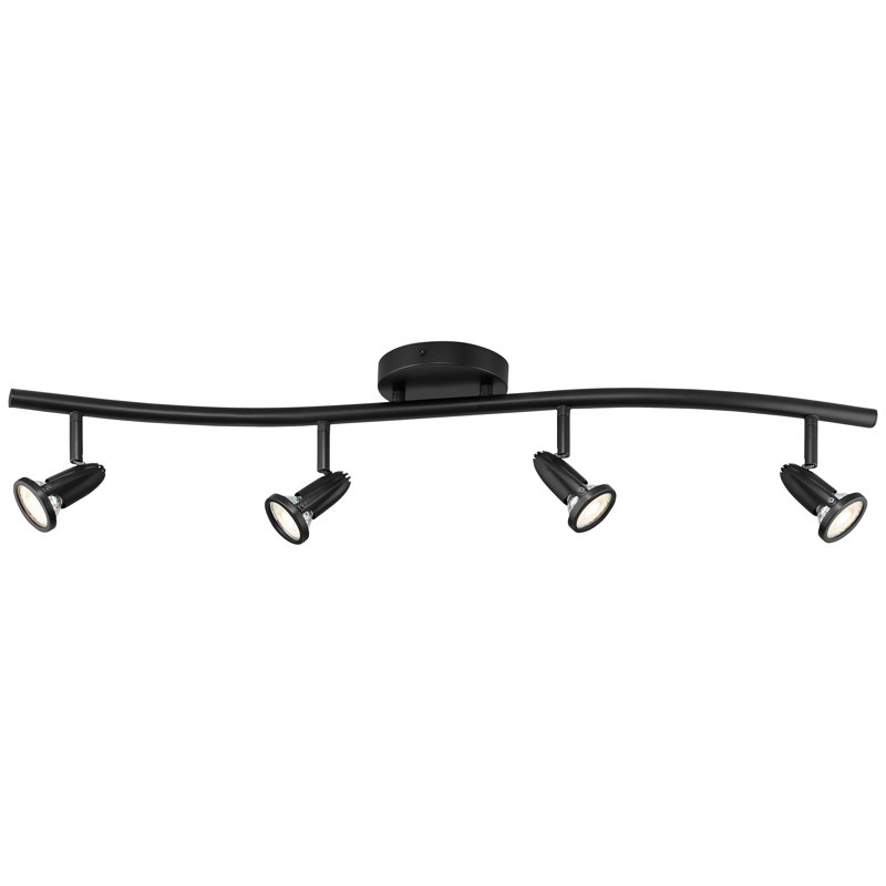 Cobra 33'' Black Metal 4-Light LED Track Lighting Kit