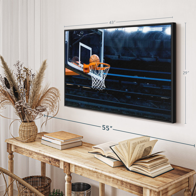 Impression sur toile Basketball Hoop Ball, H 29 po x l 43 po