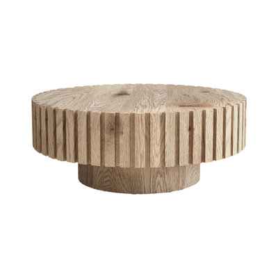 Table basse de 31,4 po avec grain de bois naturel, stable pour un décor lourd dans les pièces, finition de différents styles, bureaux confortables, décoration intérieure