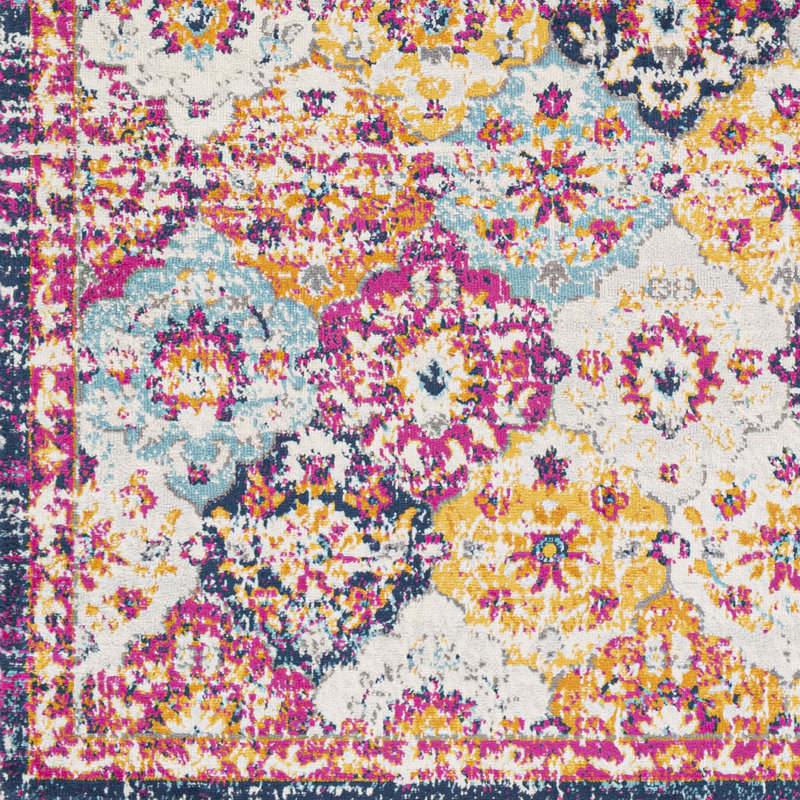 Fleeman Floral Indoor Rug, Rectangle 5'3" x 7'1"