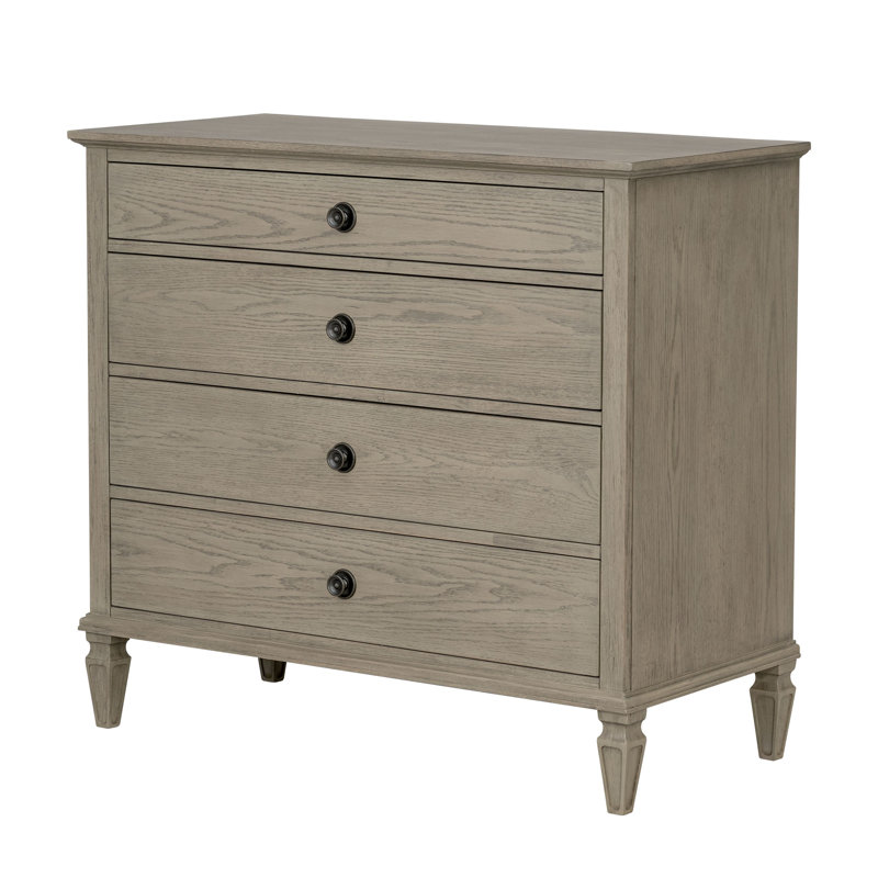 Commode 4 tiroirs Victoria, Gris récupéré