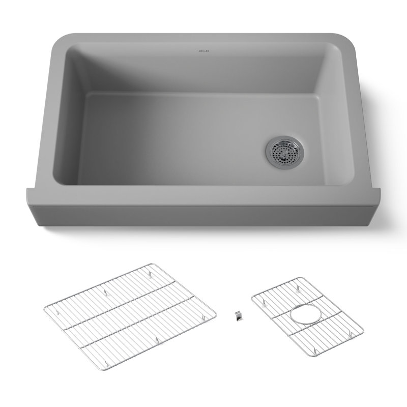 Tabouret 1 bassin 36-en court CAIRN, Gris mat