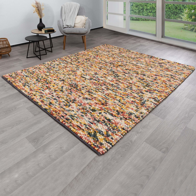 Nevlin Hand Woven Area Rug, Rectangle 140cm x 200cm, Red Multicolored
