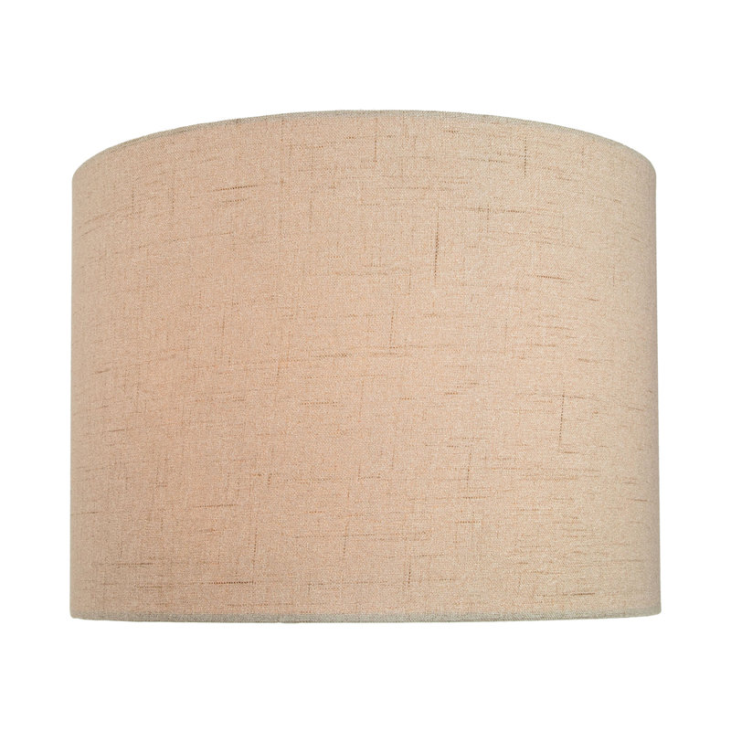 30cm Linen Drum Lamp Shade, 18cm H x 25cm W x 25cm D, Taupe