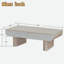 Table basse moderne avec 2 tiroirs cannelés