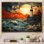Phare côtier majestueux III - Nautique et plage, impressions sur toile-672191590-672191591